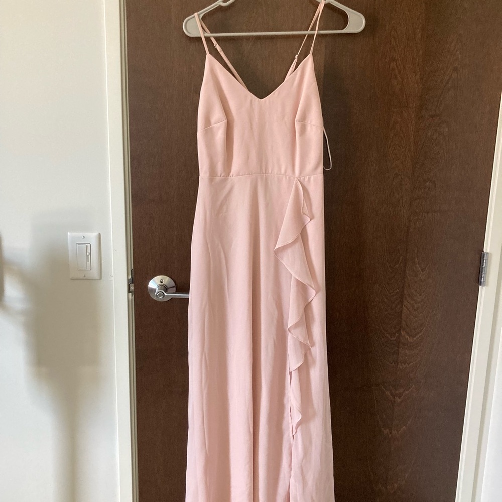Birdy Grey Pink Ruffled Gown for Weddings